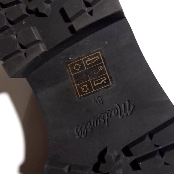 SOLD🔴🔴🔴🔴🔴🔴Madewell Women's Black Leather Lugged Slip On Loafer 8.5 - Picture 6 of 11